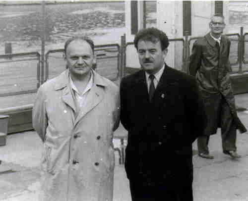 10.Moscow, 1961. V.Pachman (from the left), G.Nadareishvili and W.Speckman 