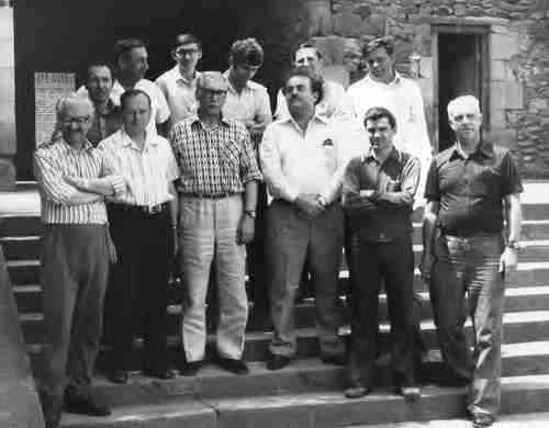 30.Meeting of composers in Tbilisi, 1977. From the left: R.Tavariani, V.Neidze,V.Gebelt, A.Lobusov, A.Feoktistov, A.Kopnin
Y.Gordian, G.Nadareishvili, J.Vladimirov, M.Marandiuk, V.Savchenko, A.Dombrovskis t
