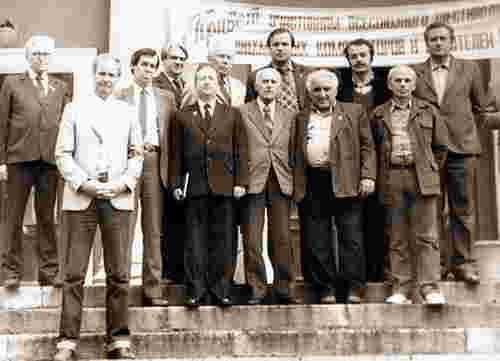 38.Odessa Festival, 1985.From the left: A.Sukharev, V.Kozirev, An.Kuznetsov, L.Kapusta, V.Razumenko, A.Gulyaev, R,Kofman, M.Gromov, V.Israelov, D.Gurgenidze, I.Akobia, V.Khortov, A.Khait