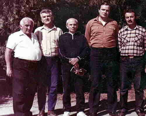 40.dessa Festival, 1985. From the left: V.Israelov, I.Krikheli, I.Akobia, M.Gromov, D.Gurgenidze