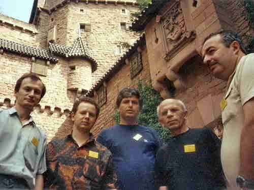 58.WCCC in Belfort (France), 1995. From the left: A.Khait, O.Pervakov, A.Selivanov, M.Tandilashvili, I.Akobia and D.Gurgenidze