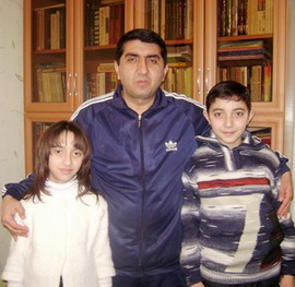 Ilham Aliev with his twins